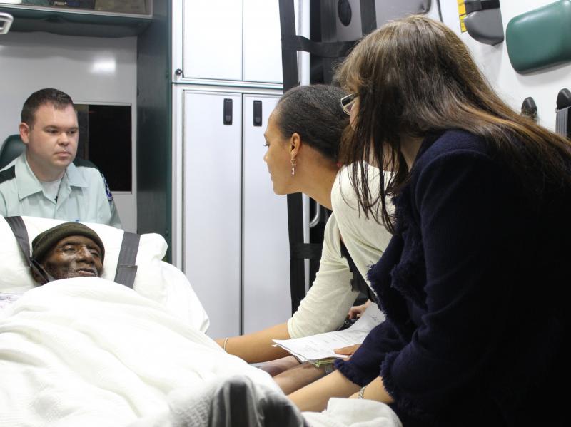 Herman Wallace (left) and his legal team discuss his trip home to New Orleans after his release from prison on Tuesday. Wallace died on Friday. Herman Wallace (left) and his legal team discuss his trip home to New Orleans after his release from prison on Tuesday. Wallace died on Friday.
