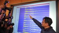 An official with the Korea Meteorological Administration shows a seismic image of a tremor caused by North Korea's nuclear test, in Seoul on Tuesday. An official with the Korea Meteorological Administration shows a seismic image of a tremor caused by North Korea's nuclear test, in Seoul on Tuesday.