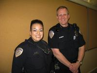 Stockton Unified School District Police Officer Myra Franco and Chief Jim West patrol 50 schools in California's Central Valley region. One of the campuses was the site of a 1989 shooting massacre. Stockton Unified School District Police Officer Myra Franco and Chief Jim West patrol 50 schools in California's Central Valley region. One of the campuses was the site of a 1989 shooting massacre.