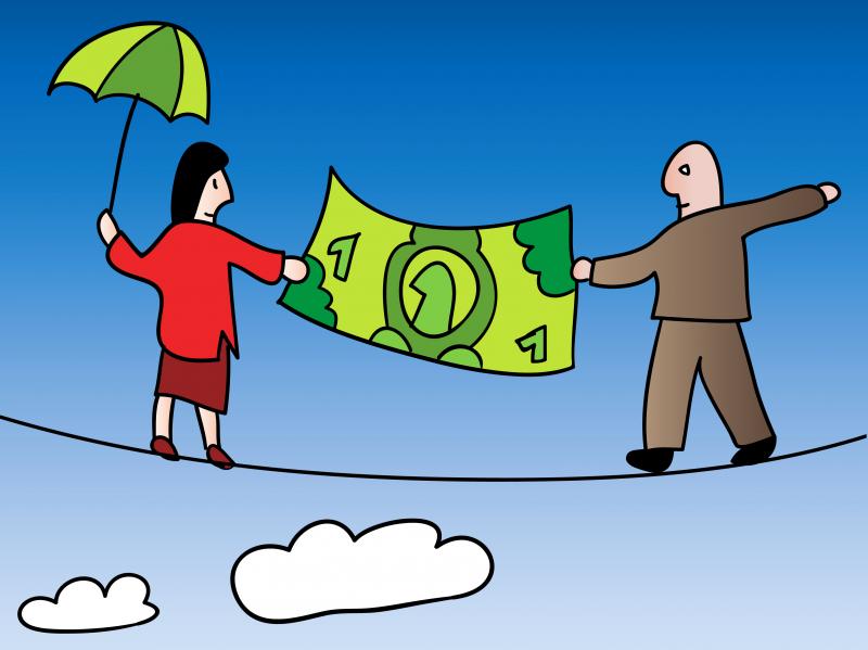 Peer-to-peer lending illustration Peer-to-peer lending illustration