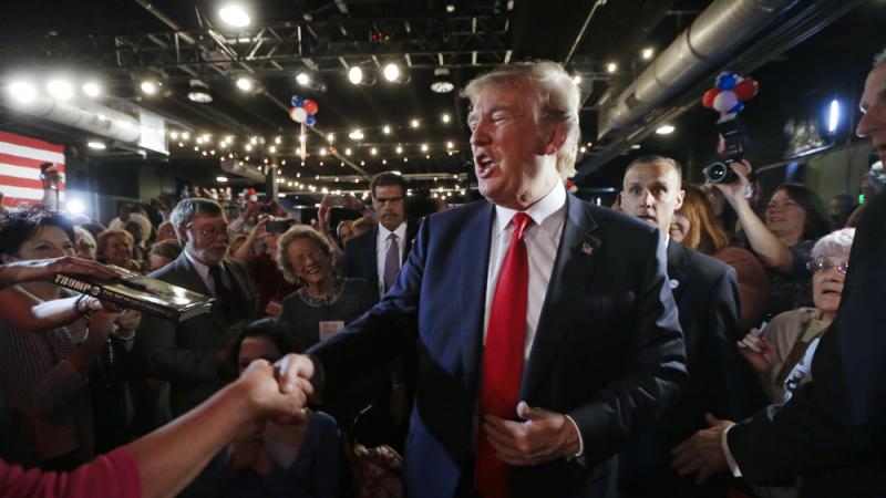 Donald Trump arrives at the National Federation of Republican Assemblies on Saturday in Nashville, Tenn., ahead of his speech before the conservative group. Donald Trump arrives at the National Federation of Republican Assemblies on Saturday in Nashville, Tenn., ahead of his speech before the conservative group.