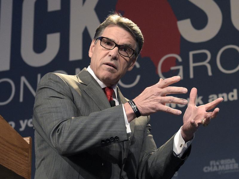 Former Texas Gov. Rick Perry addresses the Rick Scott's Economic Growth Summit in Lake Buena Vista, Fla., on Tuesday. Perry announces his 2016 run for the Republican presidential nomination today. Former Texas Gov. Rick Perry addresses the Rick Scott's Economic Growth Summit in Lake Buena Vista, Fla., on Tuesday. Perry announces his 2016 run for the Republican presidential nomination today.