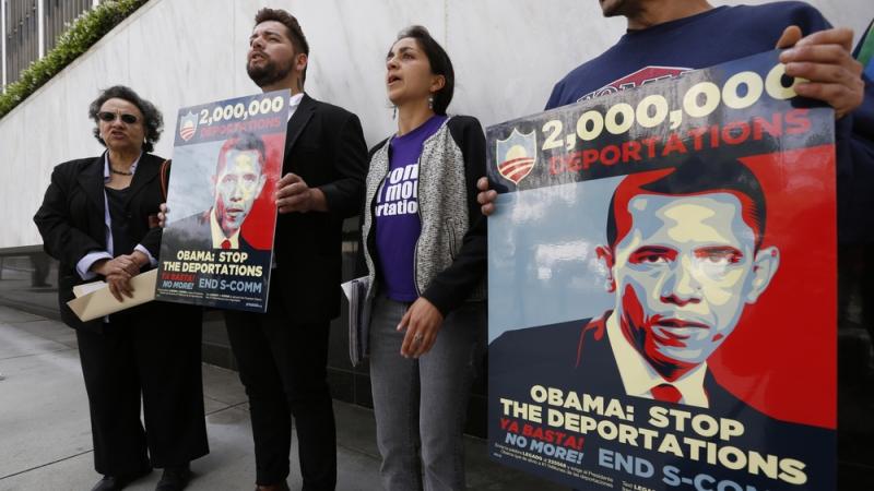 Members of a coalition of Latino groups rally outside the Federal Building in Los Angeles on Wednesday. Activists say they plan more rallies and demonstrations across the country to push for action on immigration reform. Members of a coalition of Latino groups rally outside the Federal Building in Los Angeles on Wednesday. Activists say they plan more rallies and demonstrations across the country to push for action on immigration reform.