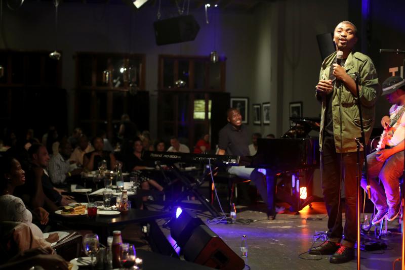 South African comedian Loyiso Gola performed at The Orbit, a club in Johannesburg, in February. South African comedian Loyiso Gola performed at The Orbit, a club in Johannesburg, in February.