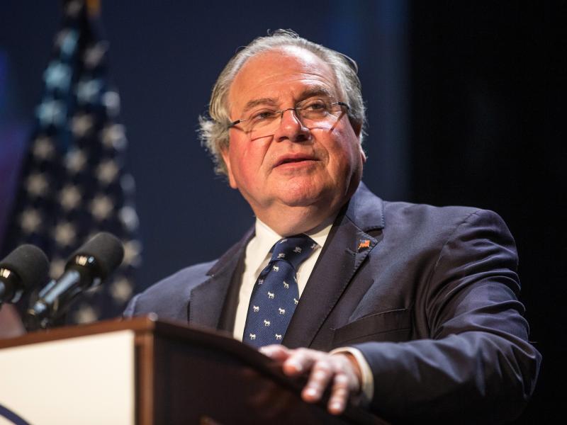 Massachusetts House Speaker Robert DeLeo addresses a crowd during a Democratic Party convention last year. DeLeo unveiled a comprehensive gun bill Tuesday. Massachusetts House Speaker Robert DeLeo addresses a crowd during a Democratic Party convention last year. DeLeo unveiled a comprehensive gun bill Tuesday.