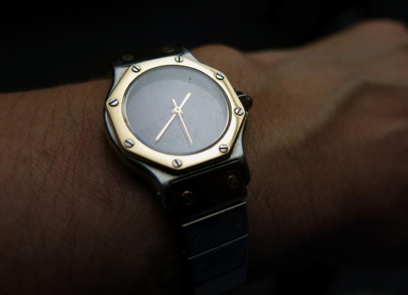 The author, modeling her mother's watch. The author, modeling her mother's watch.