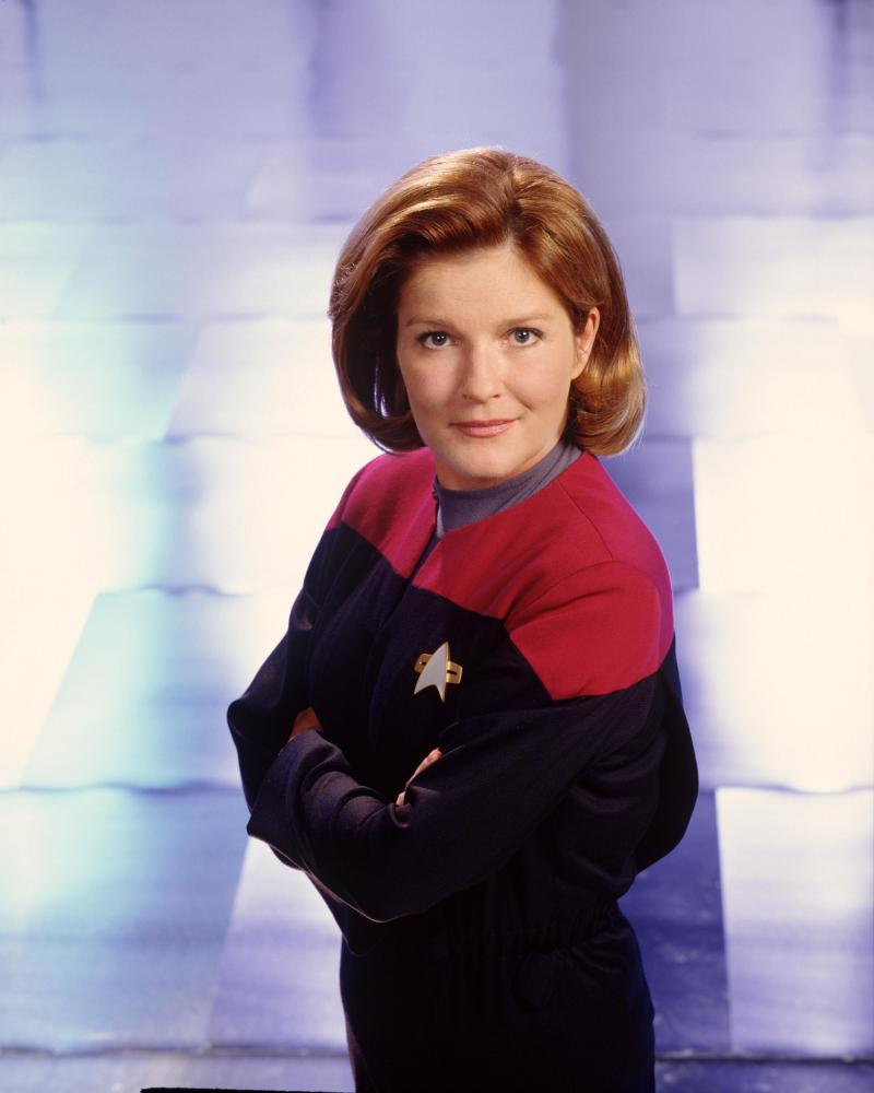 Mulgrew starred as Captain Kathryn Janeway, the first woman to command a Federation Starship, in Star Trek: Voyager. Mulgrew starred as Captain Kathryn Janeway, the first woman to command a Federation Starship, in Star Trek: Voyager.