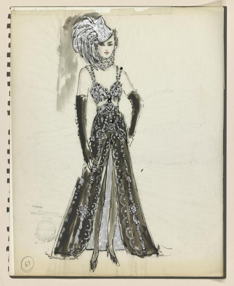 Florence Klotz's costume design for Follies, which opened in 1971. Florence Klotz's costume design for Follies, which opened in 1971.