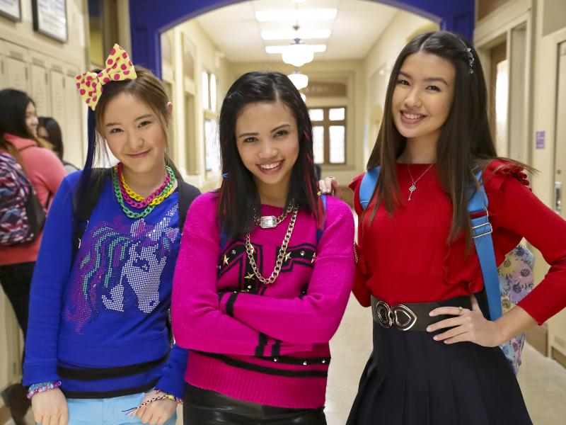 Sun Hi (Megan Lee), Jodi (Louriza Tronco) and Corki (Erika Tham) star in Make It Pop. Sun Hi (Megan Lee), Jodi (Louriza Tronco) and Corki (Erika Tham) star in Make It Pop.