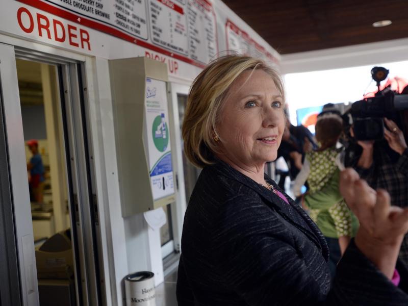 Hillary Clinton, seen here at Moo's Place in New Hampshire, has talked about the economy on the campaign trail but only in broad strokes. Hillary Clinton, seen here at Moo's Place in New Hampshire, has talked about the economy on the campaign trail but only in broad strokes.