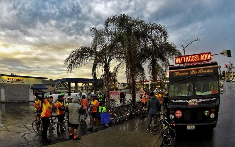 The Eastside Bicycle Club on a 35 mile Saturday evening ride with stops for tacos. The Eastside Bicycle Club on a 35 mile Saturday evening ride with stops for tacos.