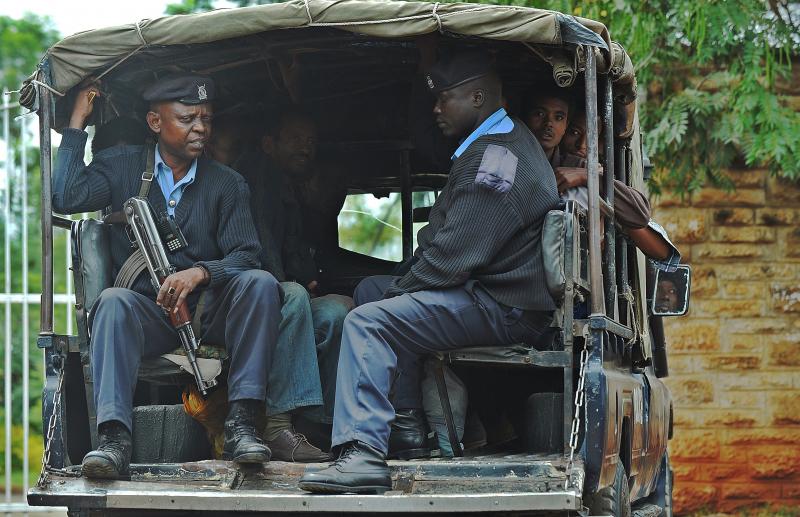 Kenyan security officers rounded up people Friday as part of a crackdown that has swept up thousands of undocumented refugees, immigrants and Kenyan citizens of Somali descent in recent weeks. Kenyan security officers rounded up people Friday as part of a crackdown that has swept up thousands of undocumented refugees, immigrants and Kenyan citizens of Somali descent in recent weeks.