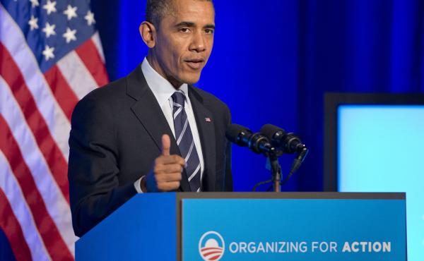 "I may hold this office for another 14 months. But I'm not going anywhere," President Obama told Organizing for Action last November in Washington, D.C. "I may hold this office for another 14 months. But I'm not going anywhere," President Obama told Organizing for Action last November in Washington, D.C.
