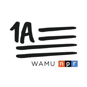 The 1A radio show logo with WAMU and NPR logos below it.