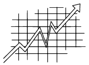 arrow trending upwards on a graph illustration