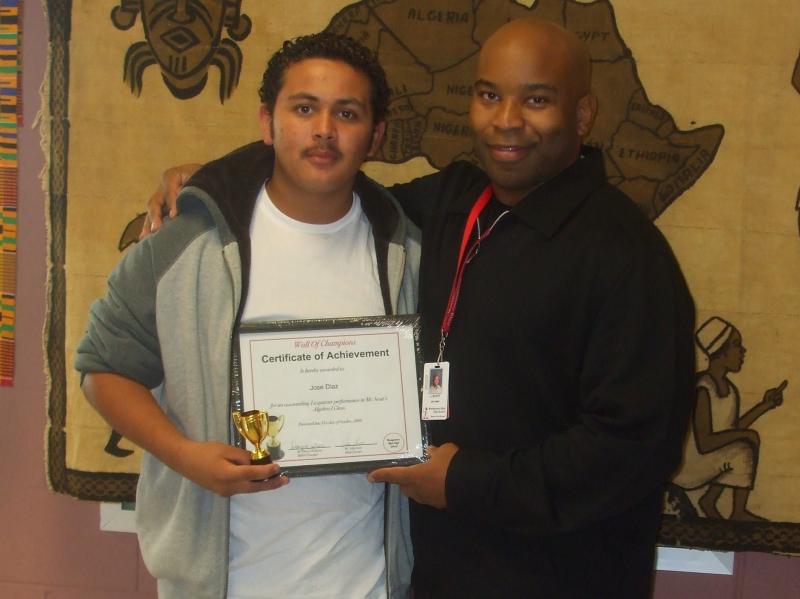 Jake Scott (a.k.a. 2 Pi), with student. Jake Scott (a.k.a. 2 Pi), with student.