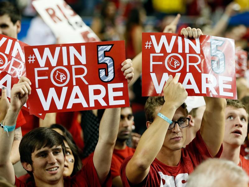 The leg injury to Louisville guard Kevin Ware has been a rallying point for fans nationwide. But the University of Louisville is hoping to avoid looking like they're taking advantage. The leg injury to Louisville guard Kevin Ware has been a rallying point for fans nationwide. But the University of Louisville is hoping to avoid looking like they're taking advantage.