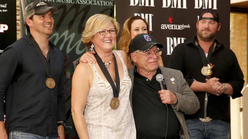 On Monday, the team behind Lee Brice's "I Drive Your Truck" gathered in Nashville to celebrate the song's reaching No. 1 on the Billboard Country Airplay chart. From left: co-songwriters Jimmy Yeary, Connie Harrington and Jessi Alexander, military father On Monday, the team behind Lee Brice's "I Drive Your Truck" gathered in Nashville to celebrate the song's reaching No. 1 on the Billboard Country Airplay chart. From left: co-songwriters Jimmy Yeary, Connie Harrington and Jessi Alexander, military father