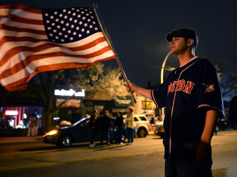 Boston residents celebrated Friday night after law enforcement officers captured one of the two suspects in the Boston Marathon bombings. Boston residents celebrated Friday night after law enforcement officers captured one of the two suspects in the Boston Marathon bombings.