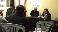 Beit Qamishlo is a modest house in southern Turkey that caters to Syrian exiles seeking temporary refuge. It also hosts frequent discussions on Syria's future. Here, Malik Dagestani (center), a former political prisoner in Syria, talks about his detention Beit Qamishlo is a modest house in southern Turkey that caters to Syrian exiles seeking temporary refuge. It also hosts frequent discussions on Syria's future. Here, Malik Dagestani (center), a former political prisoner in Syria, talks about his detention