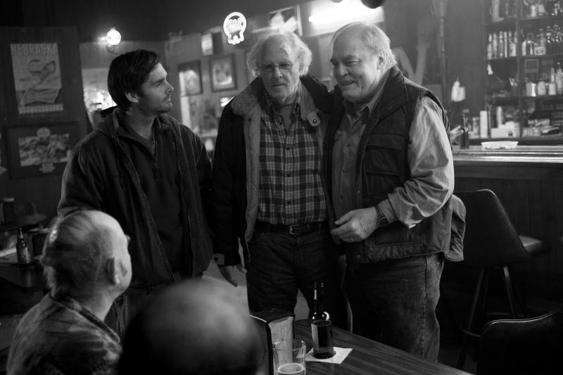 David (Will Forte, left) and his father, Woody (Bruce Dern, center), take time out of their quixotic journey to stop in Woody's small Nebraska hometown — where Woody's old business partner, Ed (Stacy Keach), is still nursing a grudge. David (Will Forte, left) and his father, Woody (Bruce Dern, center), take time out of their quixotic journey to stop in Woody's small Nebraska hometown — where Woody's old business partner, Ed (Stacy Keach), is still nursing a grudge.