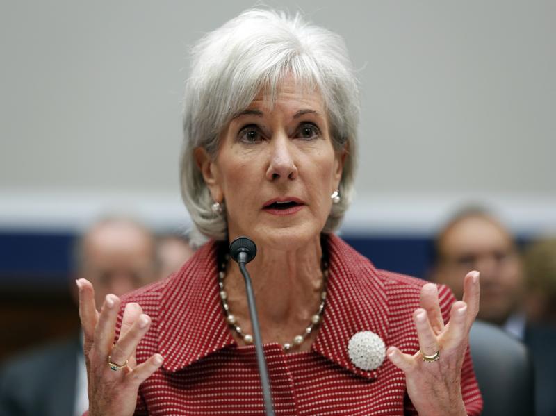 Department of Health and Human Services Secretary Kathleen Sebelius says "6 in 10 Americans who currently lack insurance will be able to find coverage that costs less than $100 a month" in health insurance exchanges set to open next week. Here, Sebelius i Department of Health and Human Services Secretary Kathleen Sebelius says "6 in 10 Americans who currently lack insurance will be able to find coverage that costs less than $100 a month" in health insurance exchanges set to open next week. Here, Sebelius i