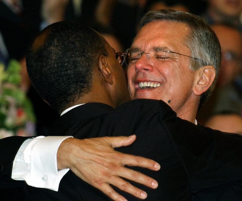 David Wilson (left) and Rob Compton embrace after being married by a Unitarian minister at the Arlington Street Church in Boston on May 17, 2004. They were one of the first couples in Massachusetts to be legally wed. David Wilson (left) and Rob Compton embrace after being married by a Unitarian minister at the Arlington Street Church in Boston on May 17, 2004. They were one of the first couples in Massachusetts to be legally wed.