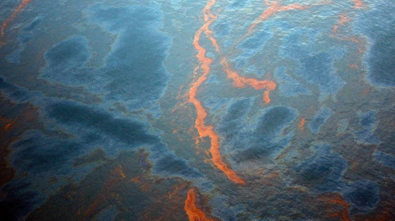Crude oil that leaked from the Deepwater Horizon oil rig sits on the surface of the Gulf of Mexico in April 2010. Crude oil that leaked from the Deepwater Horizon oil rig sits on the surface of the Gulf of Mexico in April 2010.