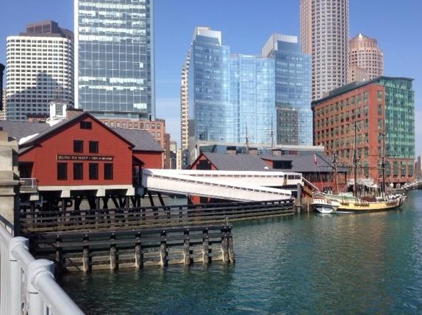The Boston Tea Party museum sits right on the edge of the harbor. With rising sea levels and the increasing threat of strong storms, buildings like these are at particular risk of flooding. The Boston Tea Party museum sits right on the edge of the harbor. With rising sea levels and the increasing threat of strong storms, buildings like these are at particular risk of flooding.