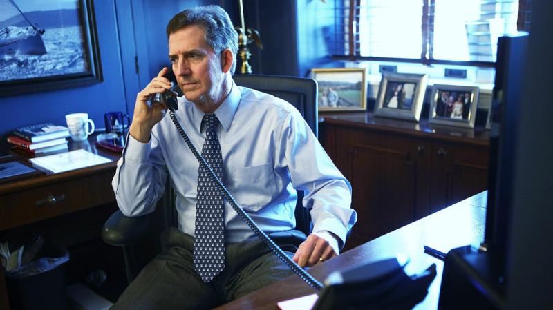 Sen. Jim DeMint, R-S.C., talks on the phone in his Capitol Hill office on Dec. 6, the day he announced he will resign from the Senate and lead the Heritage Foundation. Sen. Jim DeMint, R-S.C., talks on the phone in his Capitol Hill office on Dec. 6, the day he announced he will resign from the Senate and lead the Heritage Foundation.