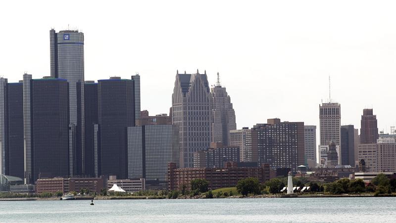 The city of Detroit's skyline. The city of Detroit's skyline.
