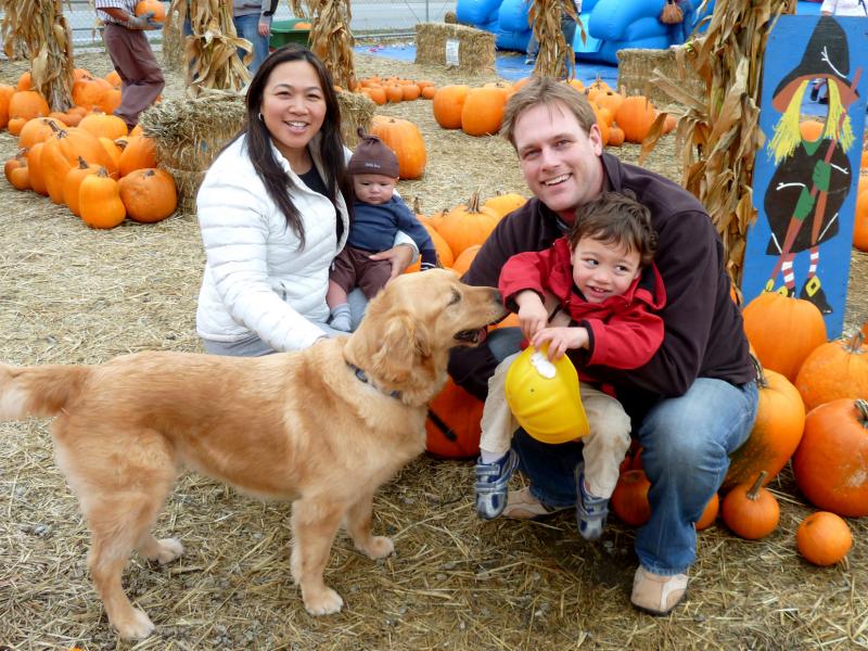 Jennie and Kristian Aspelin pose in a pumpkin patch with their children two weeks before three-month-old Johan died. Jennie and Kristian Aspelin pose in a pumpkin patch with their children two weeks before three-month-old Johan died.
