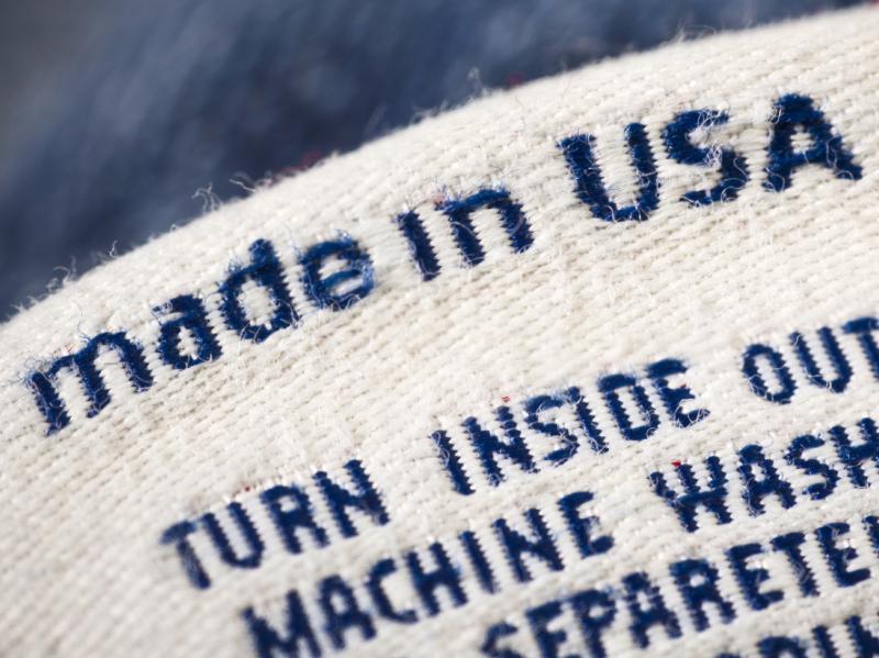 Casual clothing detail fashion background made in the USA Casual clothing detail fashion background made in the USA