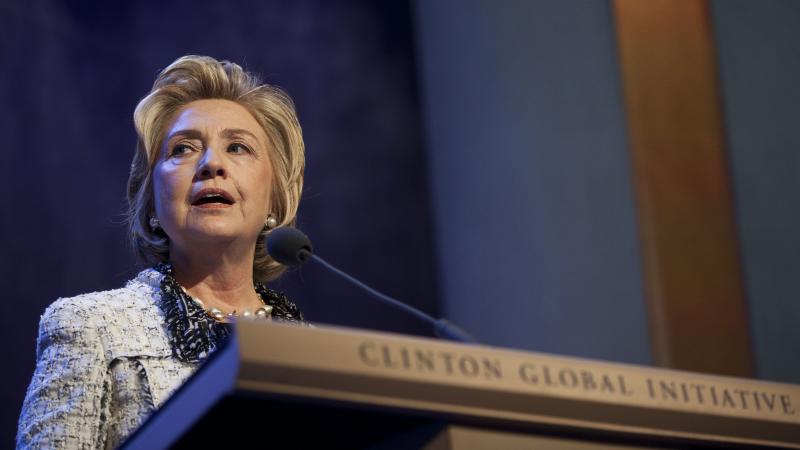 Former Secretary of State Hillary Clinton speaks during the annual Clinton Global Initiative meeting in New York City on Wednesday. Former Secretary of State Hillary Clinton speaks during the annual Clinton Global Initiative meeting in New York City on Wednesday.