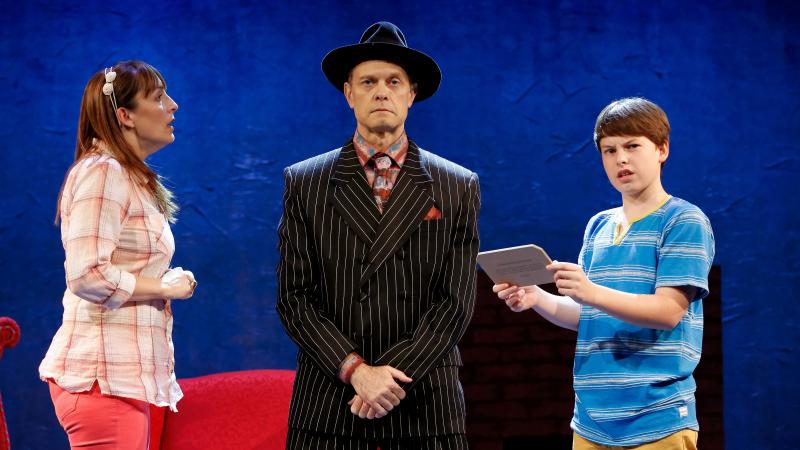 David Hyde Pierce (center), Julia Murney and Frankie Seratch star in The Landing, a new musical from Broadway veteran John Kander, who co-wrote it with Greg Pierce. David Hyde Pierce previously starred in one of the latter collaborations between Kander an David Hyde Pierce (center), Julia Murney and Frankie Seratch star in The Landing, a new musical from Broadway veteran John Kander, who co-wrote it with Greg Pierce. David Hyde Pierce previously starred in one of the latter collaborations between Kander an