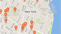 Map showing where some playgrounds are located in New York City. Map showing where some playgrounds are located in New York City.