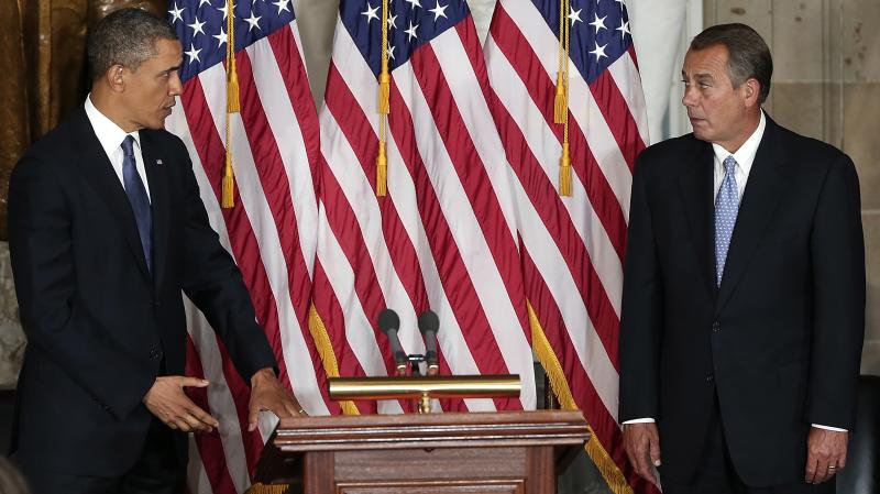 President Obama and House Speaker John Boehner take part in a ceremony to unveil a statue honoring the late civil rights activist Rosa Parks in the Capitol in February. President Obama and House Speaker John Boehner take part in a ceremony to unveil a statue honoring the late civil rights activist Rosa Parks in the Capitol in February.