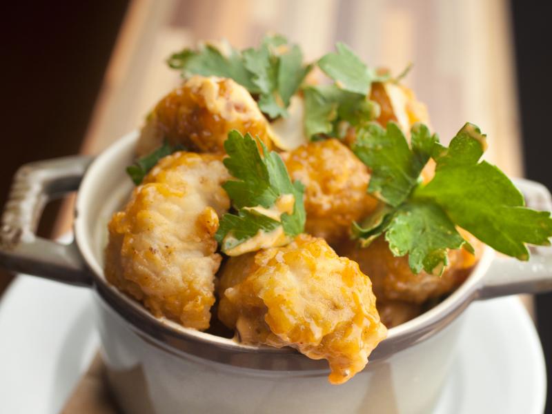 Tastes like chicken, but it's OK for Lent: Fried alligator, as served at New Orleans' Cochon restaurant. Tastes like chicken, but it's OK for Lent: Fried alligator, as served at New Orleans' Cochon restaurant.