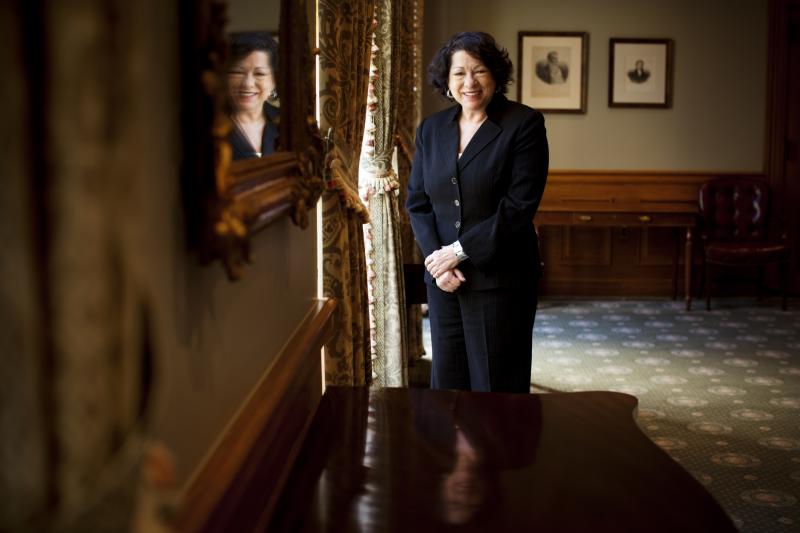 In addition to being the first Hispanic to serve on the Supreme Court, Sonia Sotomayor was New York state's first Hispanic federal judge. In addition to being the first Hispanic to serve on the Supreme Court, Sonia Sotomayor was New York state's first Hispanic federal judge.