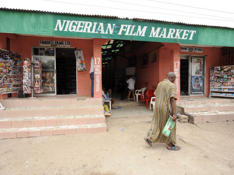 A typical Nigerian film market in Lagos. Though physical distribution of Nollywood films is booming, the digital market has also grown, thanks to a plugged-in African diaspora. A typical Nigerian film market in Lagos. Though physical distribution of Nollywood films is booming, the digital market has also grown, thanks to a plugged-in African diaspora.