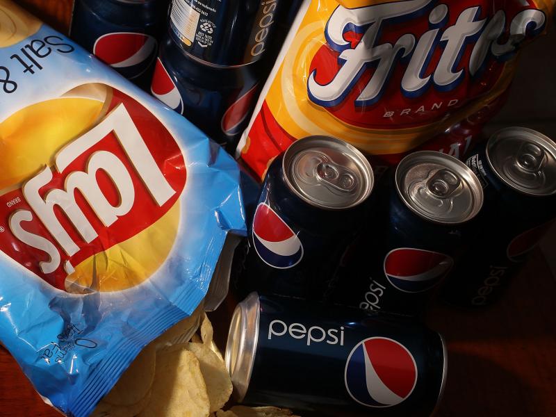 PepsiCo's product line ranges from salty chips and its sugary namesake drink to more healthful fare like hummus and yogurt. In 2010, the company announced plans to cut sugar, fat and sodium in its products to address health and nutrition concerns. PepsiCo's product line ranges from salty chips and its sugary namesake drink to more healthful fare like hummus and yogurt. In 2010, the company announced plans to cut sugar, fat and sodium in its products to address health and nutrition concerns.