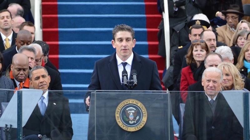 Richard Blanco reads his poem "One Today" during President Obama's second inaugural, on Jan. 21. Richard Blanco reads his poem "One Today" during President Obama's second inaugural, on Jan. 21.