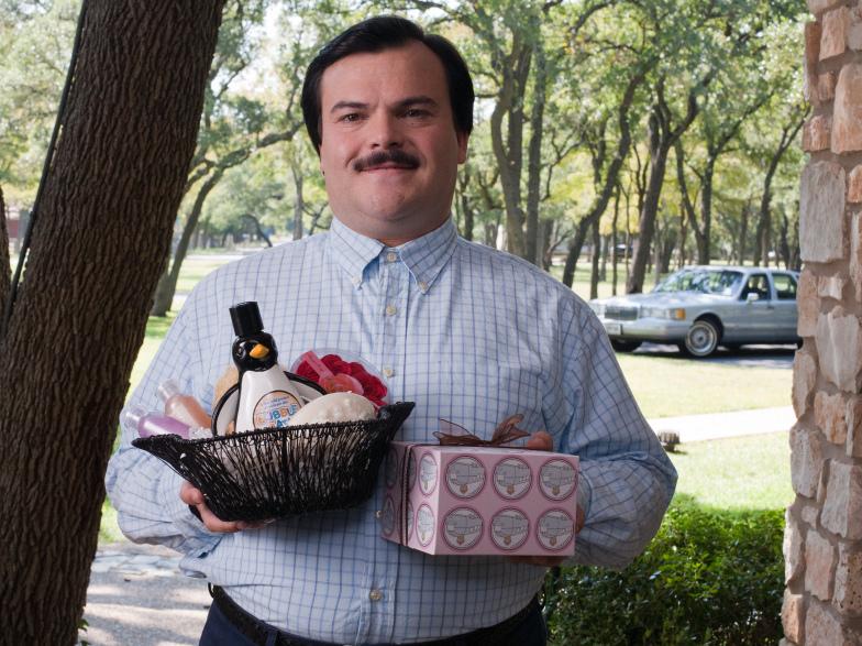 In Bernie, Jack Black plays a small-town mortician who murders his live-in companion after she won't stop nagging him. The movie is based on a true story. In Bernie, Jack Black plays a small-town mortician who murders his live-in companion after she won't stop nagging him. The movie is based on a true story.