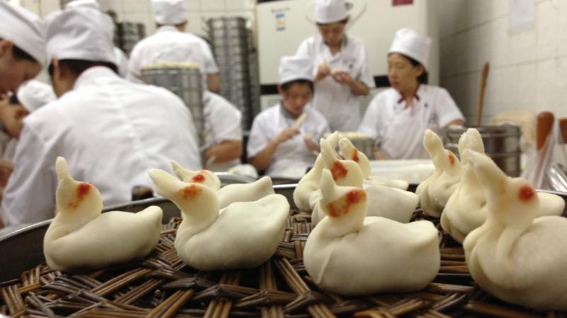 A Flock of Dumpling Ducklings: What's inside? Roasted Beijing duck, of course. A Flock of Dumpling Ducklings: What's inside? Roasted Beijing duck, of course.