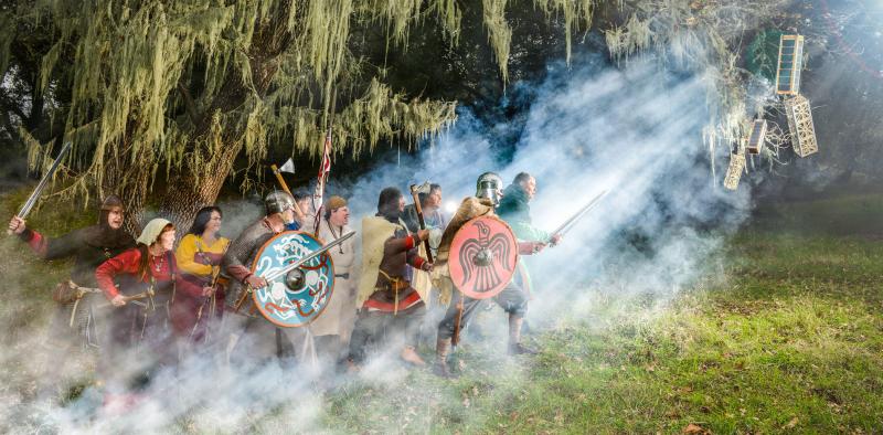 The Vikings Have Landed: Photographer Ved Chirayath staged this photograph in Palo Alto Foothills Park in California last December. The Vikings Have Landed: Photographer Ved Chirayath staged this photograph in Palo Alto Foothills Park in California last December.