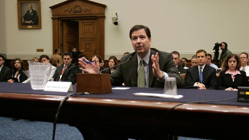 Jim Comey, then deputy attorney general, testifies during a House Judiciary Committee hearing in 2005. Jim Comey, then deputy attorney general, testifies during a House Judiciary Committee hearing in 2005.