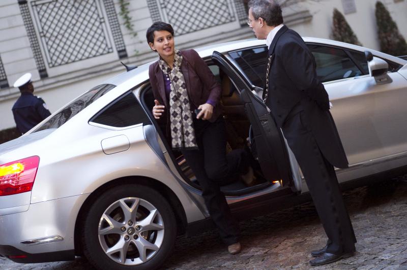 French Minister for Women's Rights and Government Spokesperson Najat Vallaud-Belkacem wearing pants. French Minister for Women's Rights and Government Spokesperson Najat Vallaud-Belkacem wearing pants.