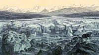 Scientists say they have put together a record of global temperatures dating back to the end of the last ice age, about 11,000 years ago. This historical artwork of the last ice age was made by Swiss geologist and naturalist Oswald Heer. Scientists say they have put together a record of global temperatures dating back to the end of the last ice age, about 11,000 years ago. This historical artwork of the last ice age was made by Swiss geologist and naturalist Oswald Heer.