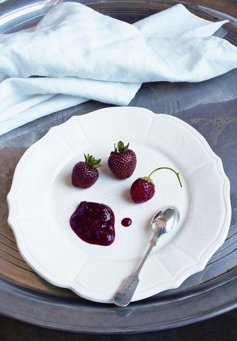 For the sweetest, smoothest strawberry jam, author Kevin West suggests staying as far away as possible from what he calls "Pamela Anderson fruit": the big strawberries found in regular supermarkets. He prefers picking small, red berries from farm stands, For the sweetest, smoothest strawberry jam, author Kevin West suggests staying as far away as possible from what he calls "Pamela Anderson fruit": the big strawberries found in regular supermarkets. He prefers picking small, red berries from farm stands,