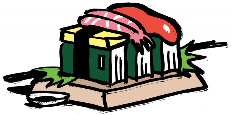 Illustration: Sushi made of books Illustration: Sushi made of books